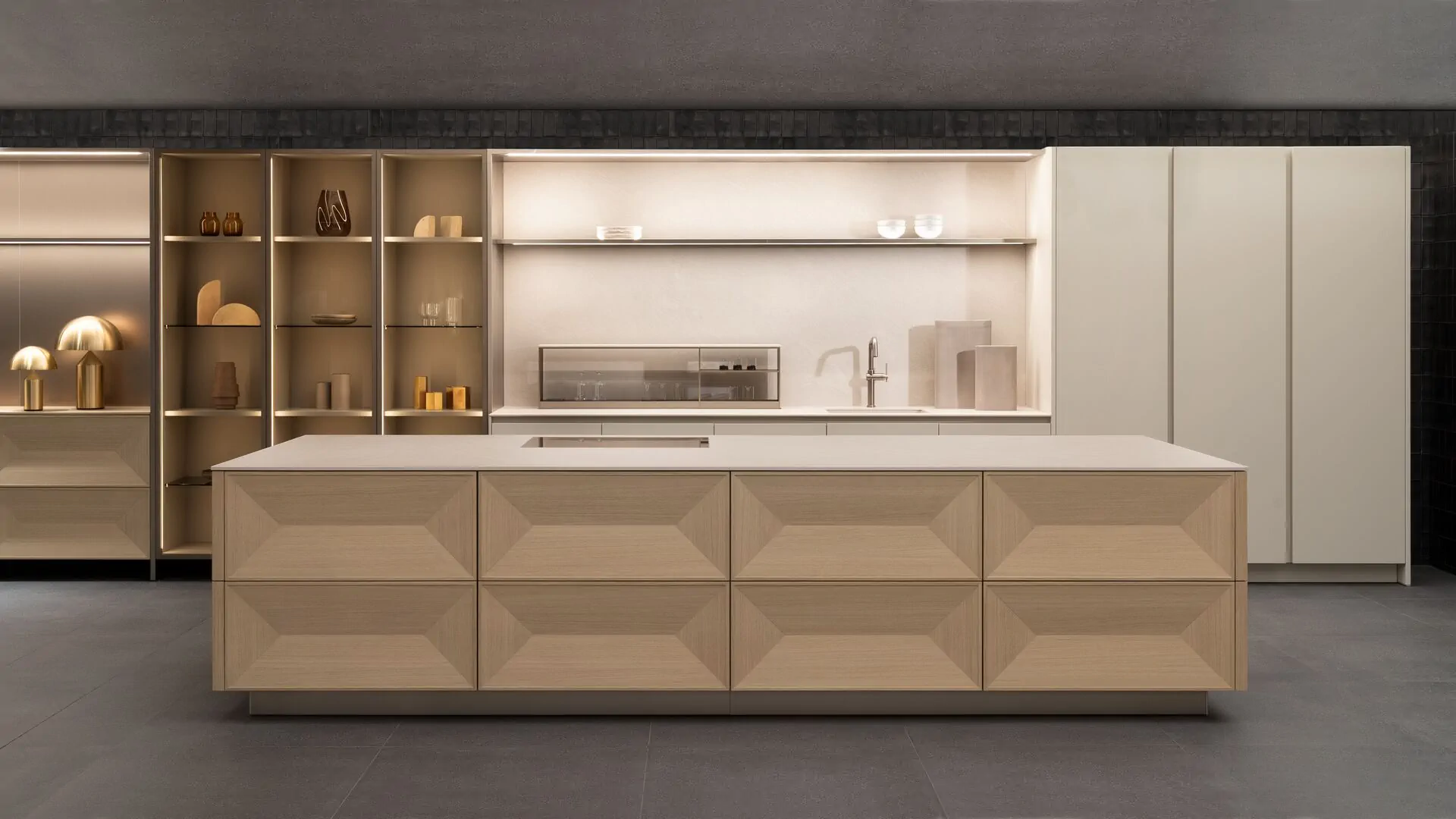 Poggenpohl kitchen system shown with refined cabinetry and architectural planning