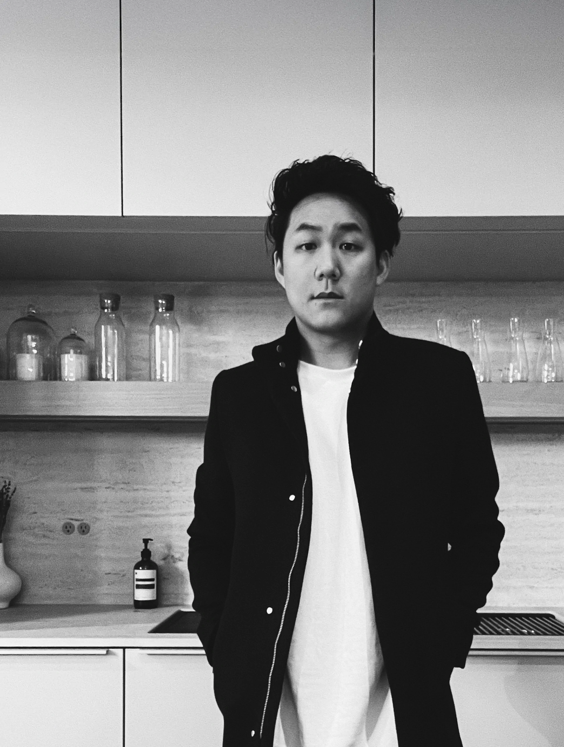 Anthony, lead designer at KI Atelier, photographed in the Vancouver showroom